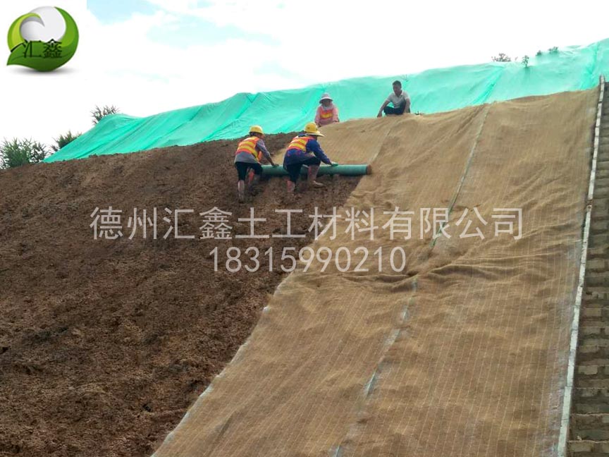 椰丝纤维毯高速公路边坡防护如何施工?(图2) 椰丝纤维毯高速公路边坡防护如何施工?(图2)